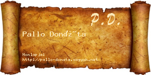 Pallo Donáta névjegykártya